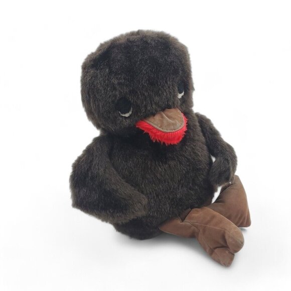 RARE Ms Noah Ugly Duckling Black Stuffed Animal Plush 14"‎ 1980s Vintage Swan - Picture 3 of 8